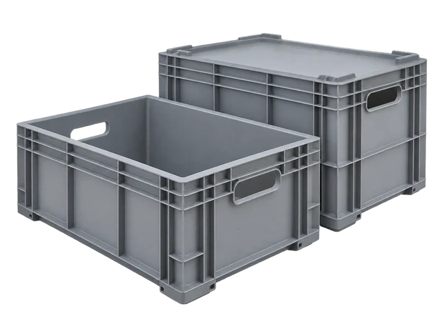 Graue Euroboxen für den Umzug – Produktillustration